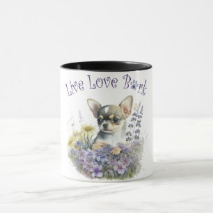 Chihuahua Dog Mom Floral Mug