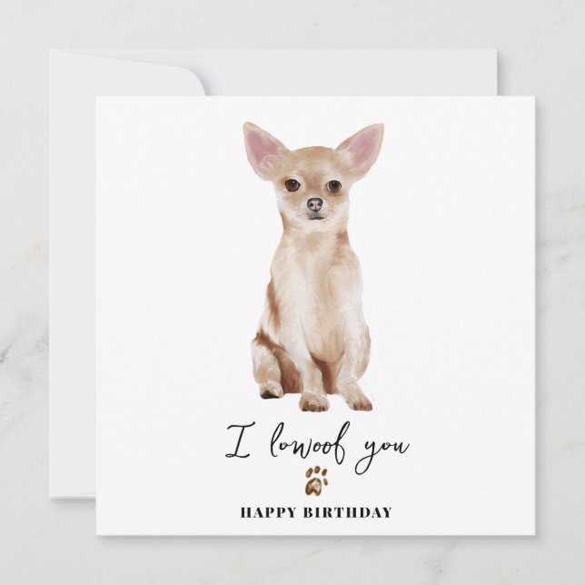 Chihuahua Dog Mum Puppy Pets Birthday Card (Front)