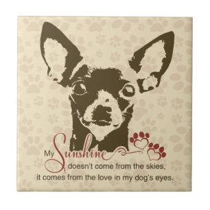 Chihuahua Dog My Sunshine Tile