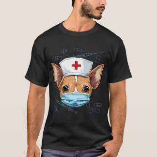Chihuahua Dog Nurse RN Nursing School Graduation  T-Shirt