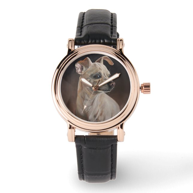 Chihuahua Dog Painting Watch (Front)