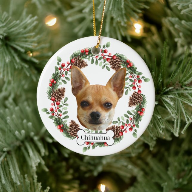 Chihuahua dog Personalized Pet Ornament (Tree)