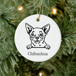 Chihuahua dog Personalized Pet Ornament, Custom Do Ceramic Ornament