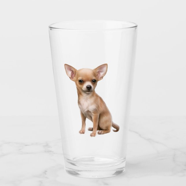 Chihuahua Dog Pet Animal  Glass (Front)