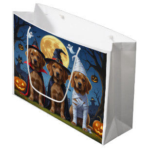 Chihuahua Dog Pumpkin Halloween Funny Large Gift Bag