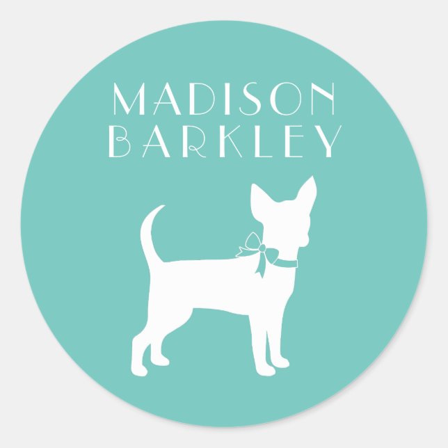 Chihuahua Dog Puppy Classic Round Sticker (Front)