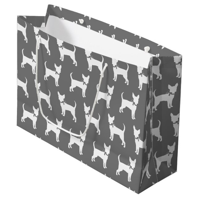 Chihuahua Dog Puppy Large Gift Bag (Front Angled)