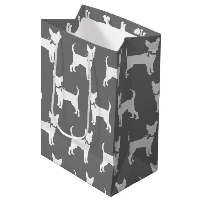 Chihuahua Dog Puppy Medium Gift Bag (Front Angled)