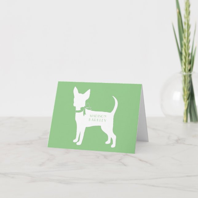 Chihuahua Dog Puppy Note Card (Front)