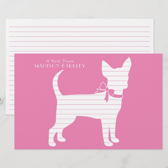Chihuahua Dog Puppy Stationery (Front/Back)