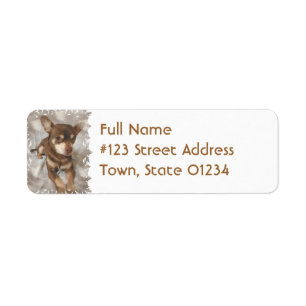 Chihuahua Dog Return Address Label