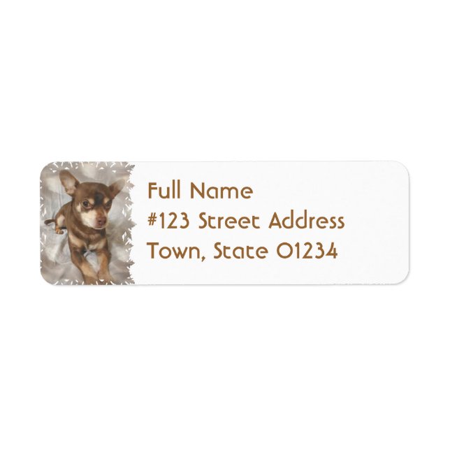 Chihuahua Dog Return Address Label (Front)