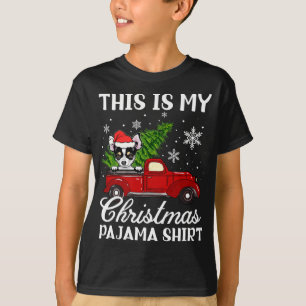 Chihuahua Dog Riding Red Truck With Christmas Tree T-Shirt