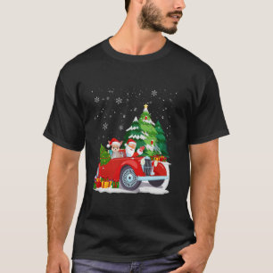 Chihuahua Dog Santa Hat Christmas Matching Family T-Shirt