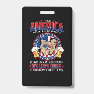 Chihuahua Dog This America 4Th Of July Badge