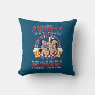 Chihuahua Dog This America 4Th Of July Throw Pillow