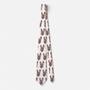 Chihuahua Dog USA American Independence 4th July Tie