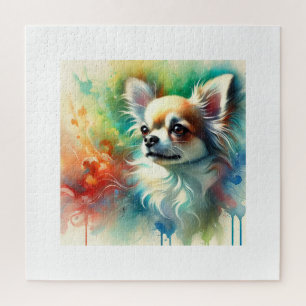 Chihuahua Dog Watercolor 200724AREF101 - Watercolo Jigsaw Puzzle
