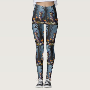 Chihuahua Dog Whimsical Halloween Painting Leggings