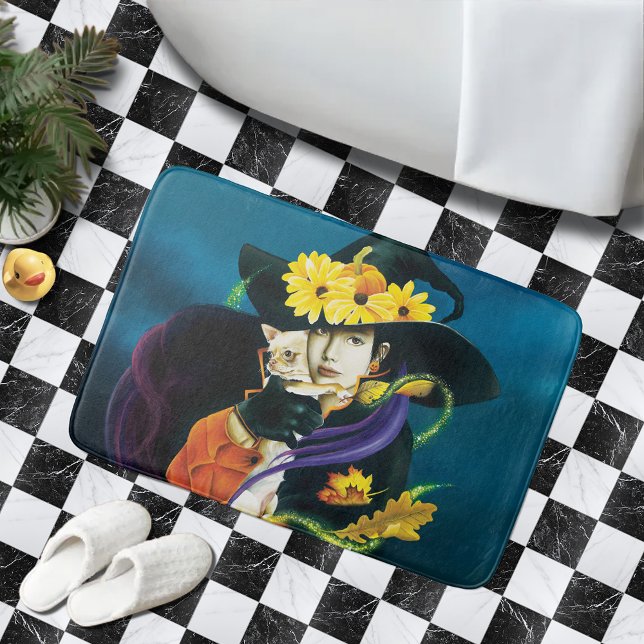 Chihuahua Dog Witch Halloween Bath Mat (Creator Uploaded)