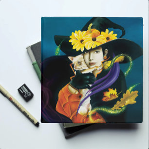 Chihuahua Dog Witch Halloween Binder