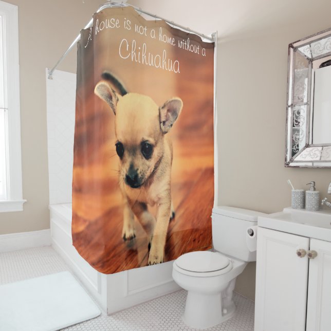 Chihuahua Douche rideau Ajouter photo (En situation)
