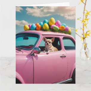 Chihuahua Easter Eggs Card