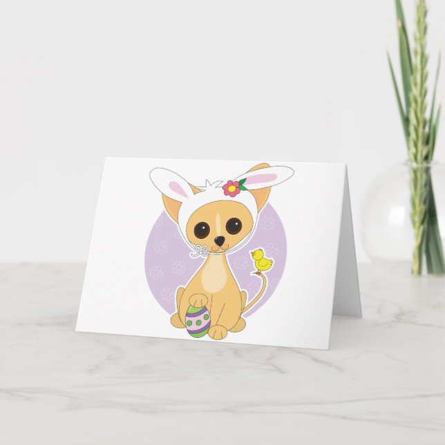 Chihuahua Easter Holiday Card (Front)