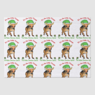Chihuahua Elf Christmas Tissue Paper