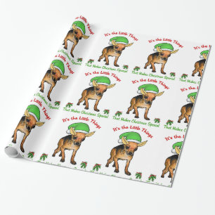 Chihuahua Elf Christmas Wrapping Paper