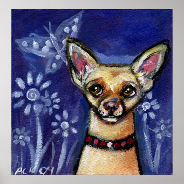 Chihuahua eyes butterfly poster (Front)