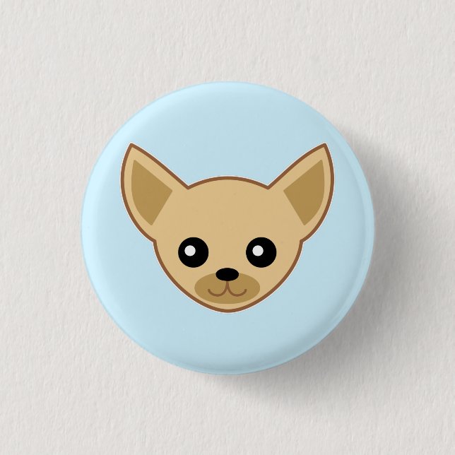 Chihuahua Face 1 Inch Round Button (Front)