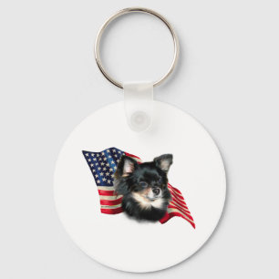 Chihuahua Flag Keychain