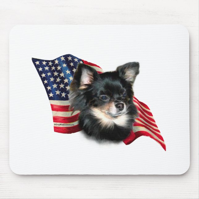 Chihuahua Flag Mouse Pad (Front)