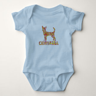Chihuahua Floral Baby Bodysuit