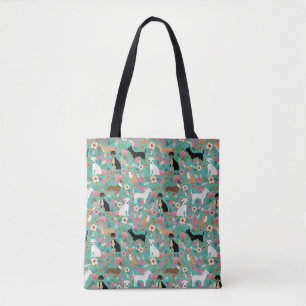 Chihuahua Florals Tote Bag - chihuahua flowers