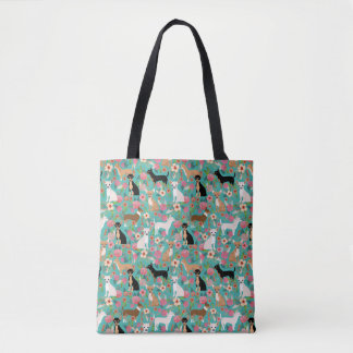 Chihuahua Florals Tote Bag - chihuahua flowers