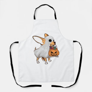 Chihuahua Ghost Pumpkin Halloween Shirt Apron