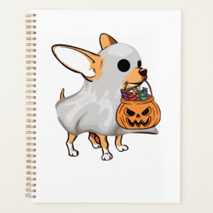 Chihuahua Ghost Pumpkin Halloween Shirt Planner