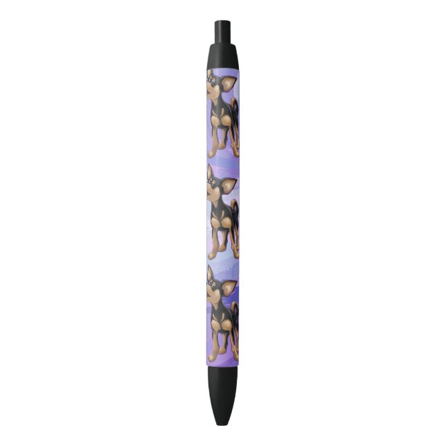 Chihuahua Gifts & Accessories Black Ink Pen (Front Vertical)
