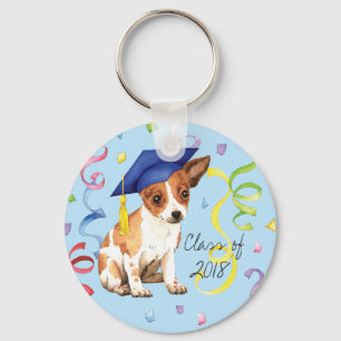 Chihuahua Graduate Keychain
