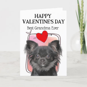 Chihuahua Grandma Custom Valentine's Day Card