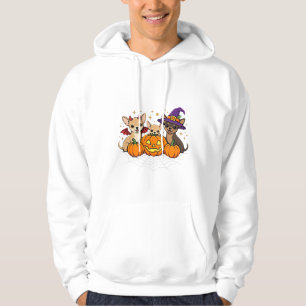 Chihuahua Halloween Pumpkin Witch Dog Design Hoodie