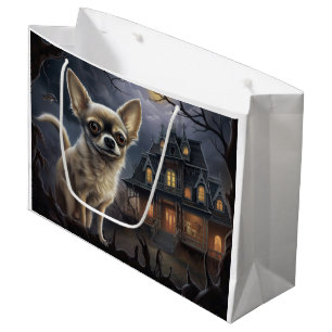 chihuahua Halloween Scary  Large Gift Bag