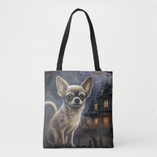 chihuahua Halloween Scary  Tote Bag