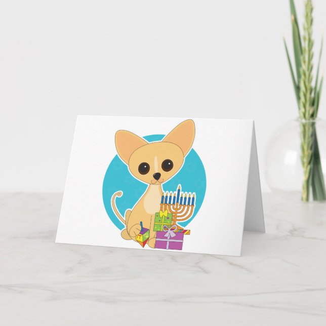 Chihuahua Hanukkah Holiday Card (Front)
