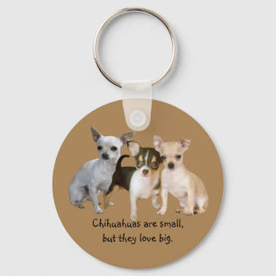 Chihuahua Happy Trio Keychain