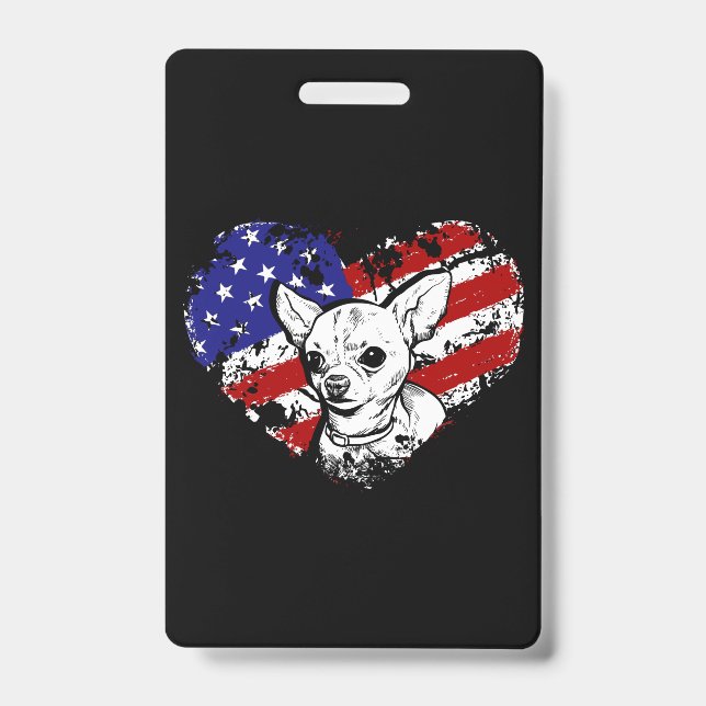 Chihuahua heart badge (Front)