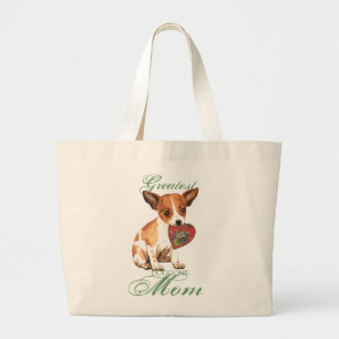Chihuahua Heart Mom Large Tote Bag