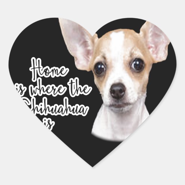 Chihuahua Heart Sticker (Front)
